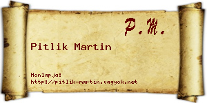 Pitlik Martin névjegykártya